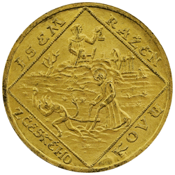 Pre-Owned 1928 Czech 10th Anniversary 2 Dukat Gold Coin