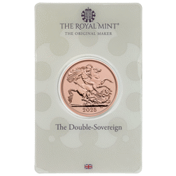 Pre-Owned 2025 UK King Charles III Double Sovereign Gold Coin - Carded