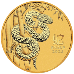 Pre-Owned 2025 Australian Lunar Snake 2oz Gold Coin