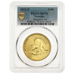 Pre-Owned 2022 Australian Kangaroo 1oz Gold Coin - PCGS Graded MS70 - 898602.70/45313649