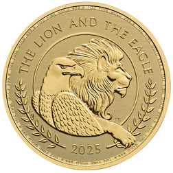 Pre-Owned UK The Lion and The Eagle 1oz Gold Coin - Mixed Dates