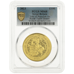 Pre-Owned 2023 UK Tudor Beasts 'Yale of Beaufort' 1oz Gold Coin - PCGS Graded MS68 - 910829.68/46521