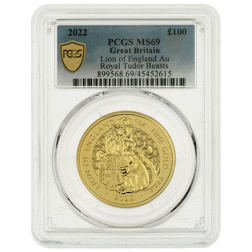 Pre-Owned 2022 UK Tudor Beasts Lion of England 1oz Gold Coin - PCGS Graded MS69 - 899568.69/45452615