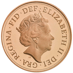 Pre-Owned 2015 UK 'Fifth Portrait' Proof Design Full Sovereign Gold Coin