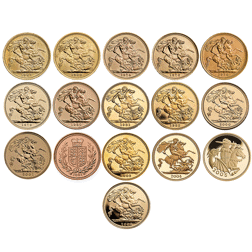 Pre-Owned 2006 UK Queen Elizabeth II 80th Birthday Sovereign Gold 31-Coin Collection