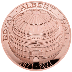 Pre-Owned 2021 UK 150th Anniversary of the Royal Albert Hall £5 Proof Gold Coin