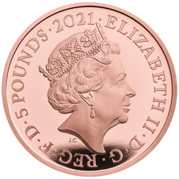 Pre-Owned 2021 UK 150th Anniversary of the Royal Albert Hall £5 Proof Gold Coin