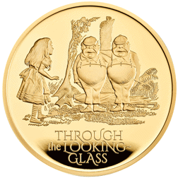 Pre-Owned 2021 UK Alice Through the Looking-Glass 1oz Proof Gold Coin