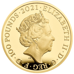 Pre-Owned 2021 UK Mahatma Gandhi 1oz Proof Gold Coin