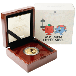 Pre-Owned UK 2021 Mr. Strong and Little Miss Giggle - 50th Anniversary of Mr. Men 1oz Proof Gold Coin