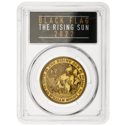 Pre-Owned 2022 Tuvalu Black Flag: William Moody 'The Rising Sun' 1oz Gold Coin - PCGS Graded MS70 - 