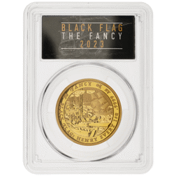 Pre-Owned 2023 Tuvalu Black Flag: Henry Every 'Fancy' 1oz Gold Coin - PCGS Graded MS70 - 937395.70/49031675