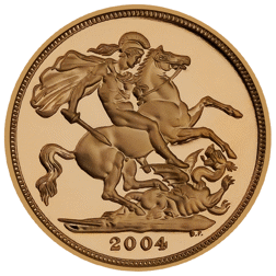 Pre-Owned 2004 UK Full Sovereign Proof Gold Coin - Damaged Box
