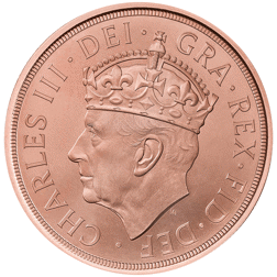 Pre-Owned 2023 UK Charles III Coronation Five-Sovereign Piece Brilliant Uncirculated Gold Coin - Mis