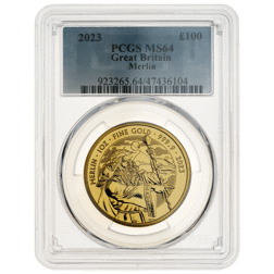Pre Owned 2023 UK Merlin Myths and Legends 1oz Gold Coin - PCGS Graded MS64 - 923265.64/47436104