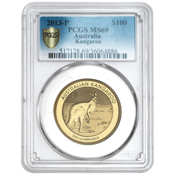 Pre-Owned 2013 Australia Kangaroo 1oz Gold Coin - PCGS Graded MS69 - 517128.69/36064886