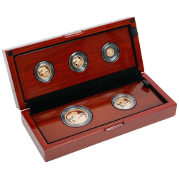 Pre-Owned 2019 UK Sovereign Proof Gold 5-Coin Set