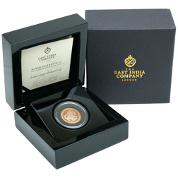 Pre-Owned 2021 St Helena East India Company Full Sovereign Proof Gold Coin