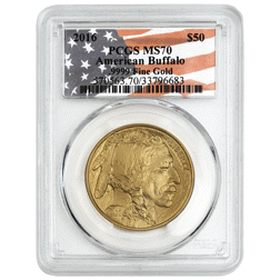 Pre-Owned 2016 USA Buffalo 1oz Gold Coin - PCGS Graded MS70 - 570563.70/33796683