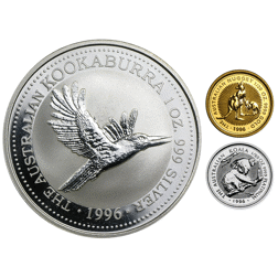 Pre-Owned 1996 Australian Family of Precious Metals 3-Coin Set