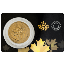 Pre-Owned 2015 Canadian Growling Cougar 1oz Gold Coin - Carded