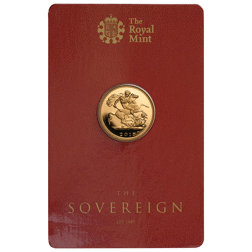Pre-Owned 2015 UK Half Sovereign Gold Coin - Carded