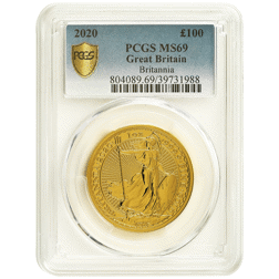 Pre-Owned 2020 UK Britannia 1oz Gold Coin - PCGS Graded MS69 - 804089.69/39731988