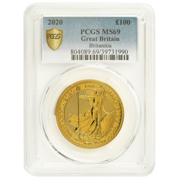 Pre-Owned 2020 UK Britannia 1oz Gold Coin - PCGS Graded MS69 - 804089.69/39731990
