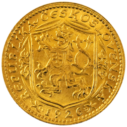 Pre-Owned 1926 Czech 1 Dukat Gold Coin