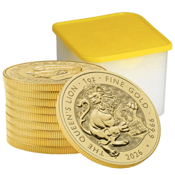2026 UK Tudor Beasts Queen’s Lion 1oz Gold Coin