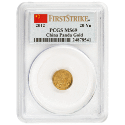 Pre-Owned 2012 Chinese Panda 1/20oz Gold Coin - PCGS Graded MS69 - 24878541