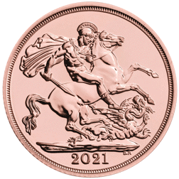 Pre-Owned 2021 UK Full Sovereign Gold Coin - Carded