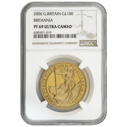 Pre-Owned 2006 UK Britannia 1oz Proof Gold Coin - NGC Graded PF69 Ultra Cameo - 6381871-019