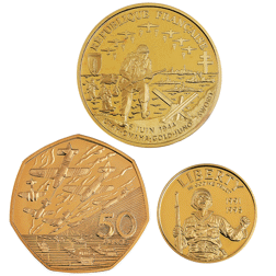 Pre-Owned 1994 D-Day Commemorative Proof Gold 3-Coin Collection