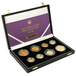Pre-Owned 1887-2002 UK Golden Jubilee Gold 8-Coin Collection