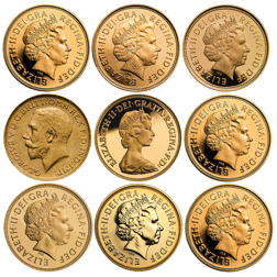 Pre-Owned Queen Elizabeth II 80th Birthday Half Sovereign Gold 9-Coin Collection