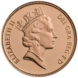 Pre-Owned 1986 UK Half Sovereign Proof Design Gold Coin