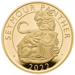 Pre-Owned 2022 UK Tudor Beasts Seymour Panther 1oz Proof Gold Coin