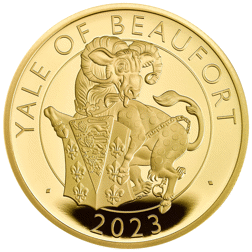 Pre-Owned 2023 UK Tudor Beasts Yale of Beaufort 1oz Proof Gold Coin
