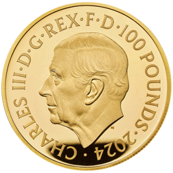 Pre-Owned 2024 UK Tudor Beasts Tudor Dragon 1oz Proof Gold Coin