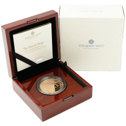 Pre-Owned 2022 UK The Queen's Reign: Commonwealth £5 Proof Gold Coin