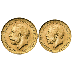 Pre-Owned UK The Royal Mint End of an Era Sovereign Gold 2-Coin Set