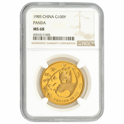 Pre-Owned 1985 Chinese Panda 1oz Gold Coin - NGC Graded MS68 - 4701017-005