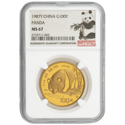 Pre-Owned 1987 Chinese Panda 1oz Gold Coin - NGC Graded MS67 - 2733711-003