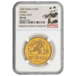 Pre-Owned 1989 Chinese Panda 1oz Gold Coin - NGC Graded MS68 - 4866359-007