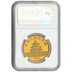 Pre-Owned 1989 Chinese Panda 1oz Gold Coin - NGC Graded MS68 - 4866359-007