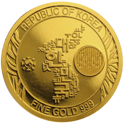 Pre-Owned 2019 Korean Tiger 1/10oz Carded Gold Coin