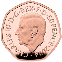 Pre-Owned 2024 UK Star Wars Death Star 50p Proof Gold Coin