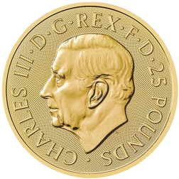 Pre-Owned 2025 UK The British Lion 1/4oz Gold Coin