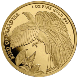 Pre-Owned 2023 Papua New Guinea Bird of Paradise 1oz Gold Coin